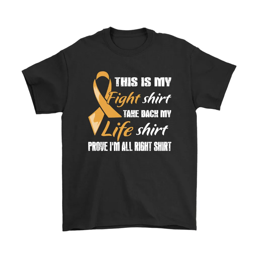 Appendix Cancer Amber Ribbon My Fight Shirt My Life Unisex T-Shirt, Hoodie, Sweatshirt