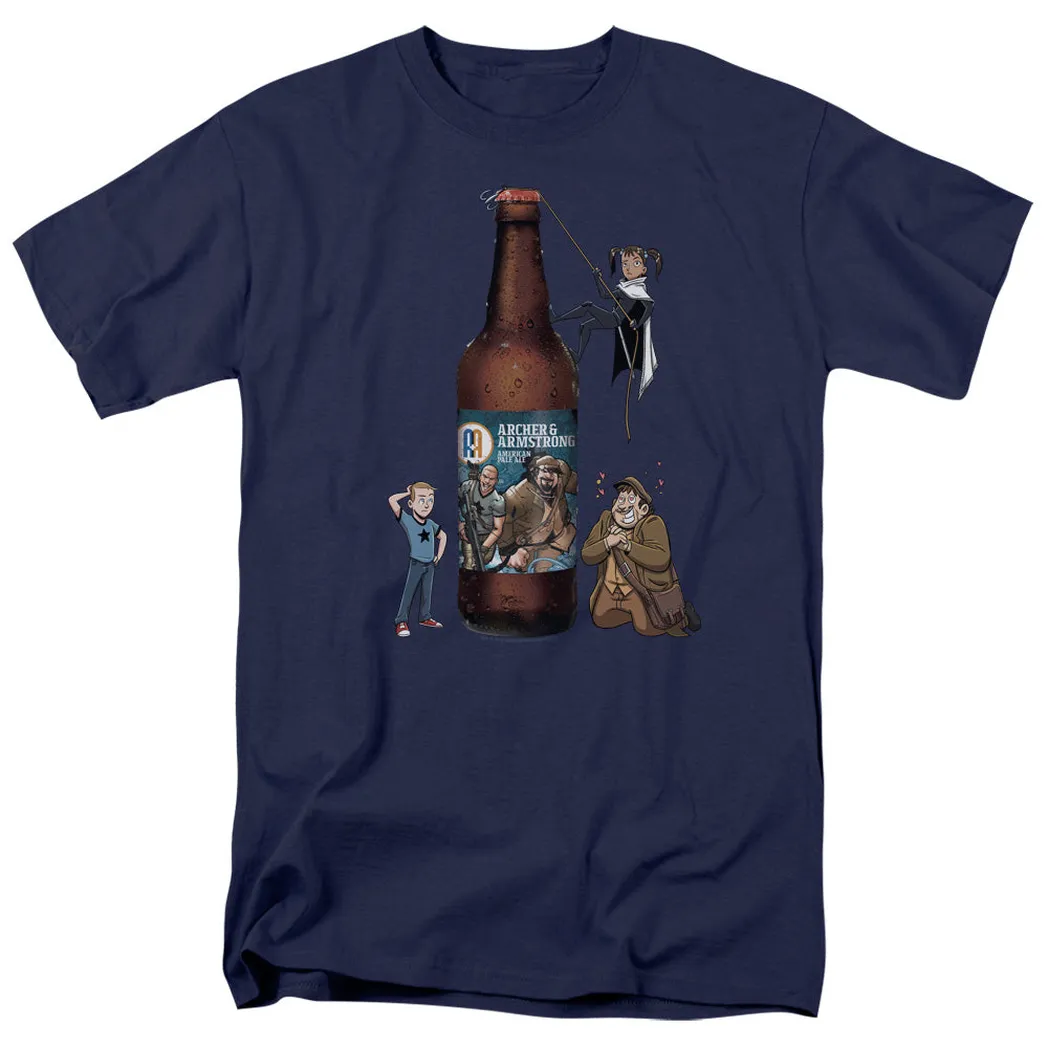 Archer & Armstrong Ale Mens T Shirt Navy Blue