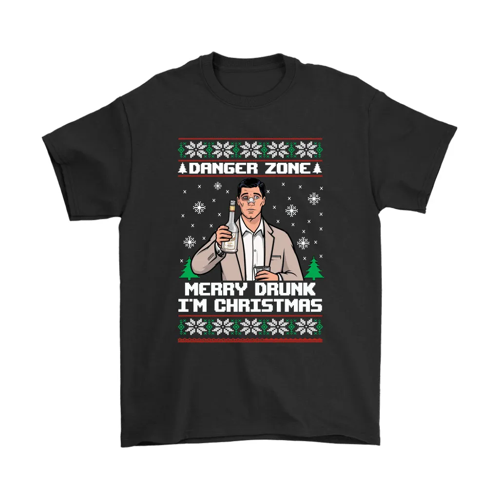 Archer Danger Zone Merry Drunk Im Christmas Unisex T-Shirt, Hoodie, Sweatshirt