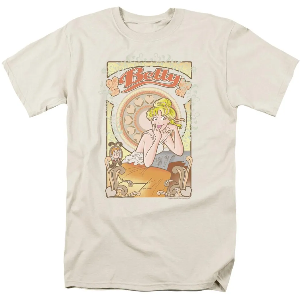 Archie Comics Art Nouveau Beauty Mens T Shirt Cream