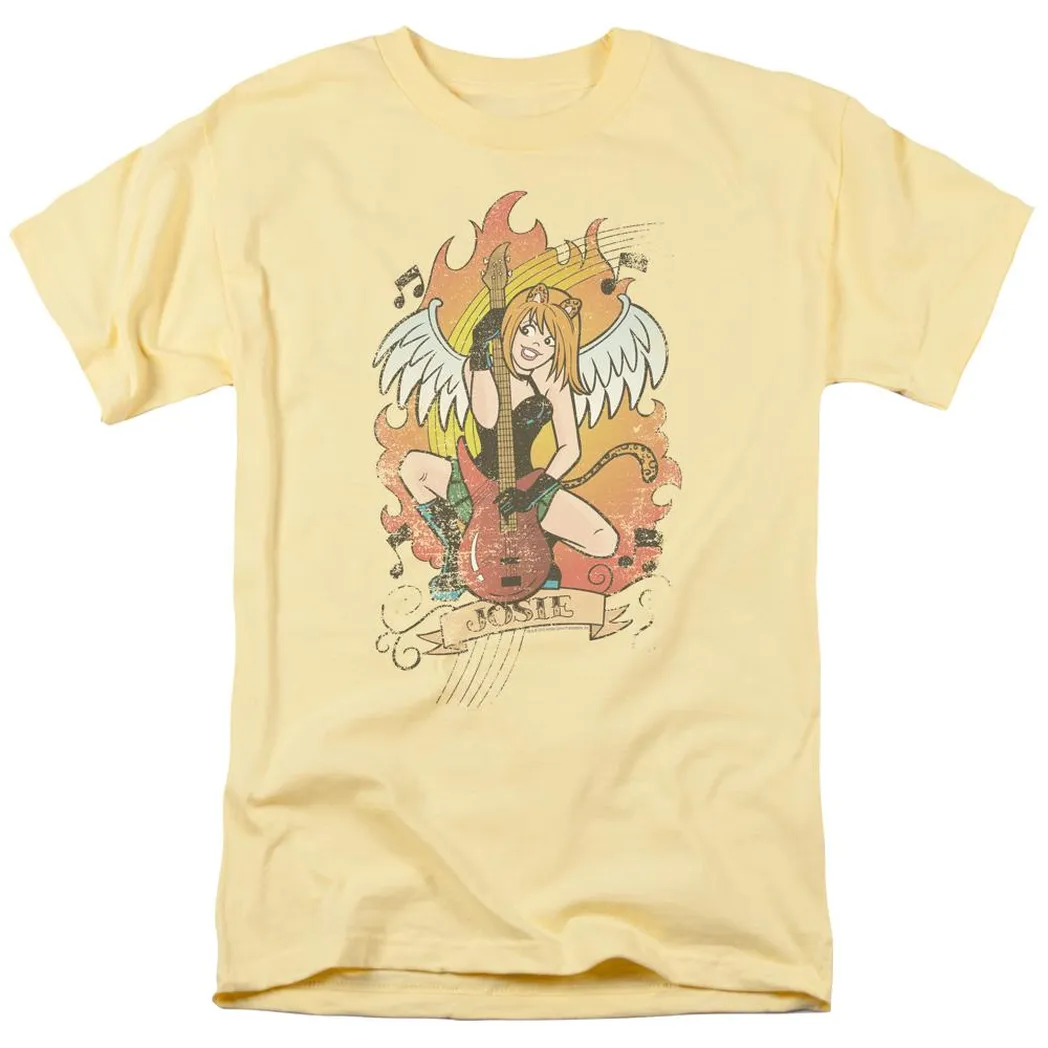 Archie Comics Josie Tattoo Mens T Shirt Yellow