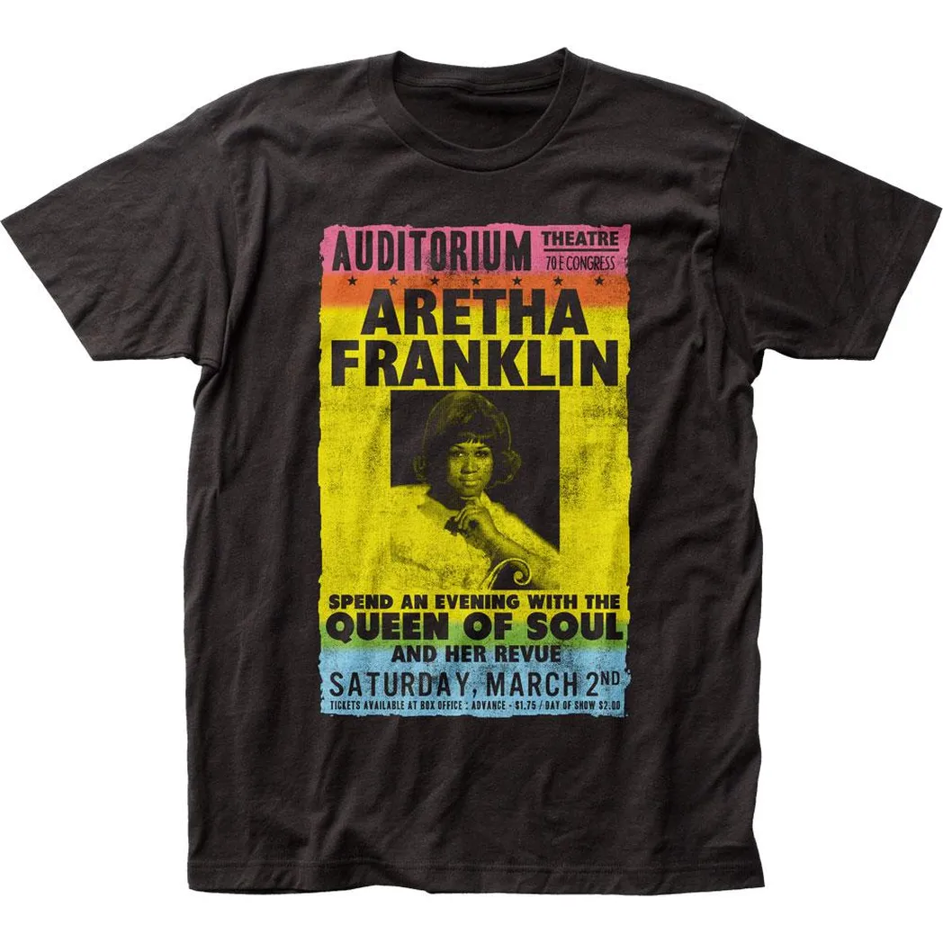 Aretha Franklin Tribute Poster Mens T Shirt Black