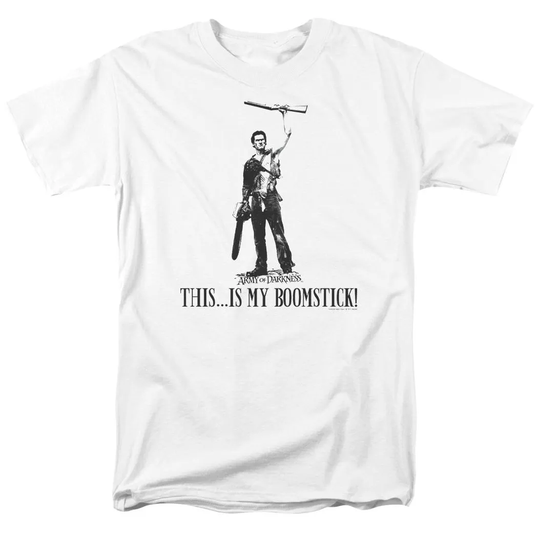 Army Of Darkness Boomstick! Mens T Shirt White