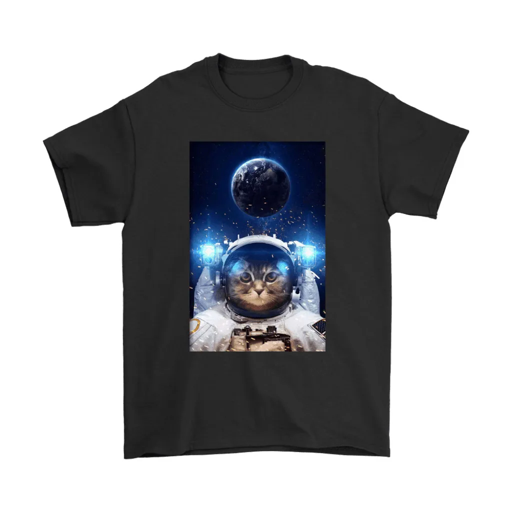 Astronaut Cat Outer Space Selfie With The Earth Unisex T-Shirt, Hoodie, Sweatshirt