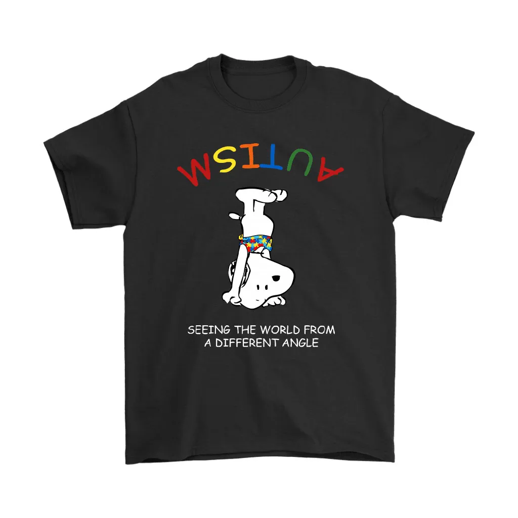 Autism Seeing The Word From A Different Angle Snoopy Unisex T-Shirt, Hoodie, Sweatshirt