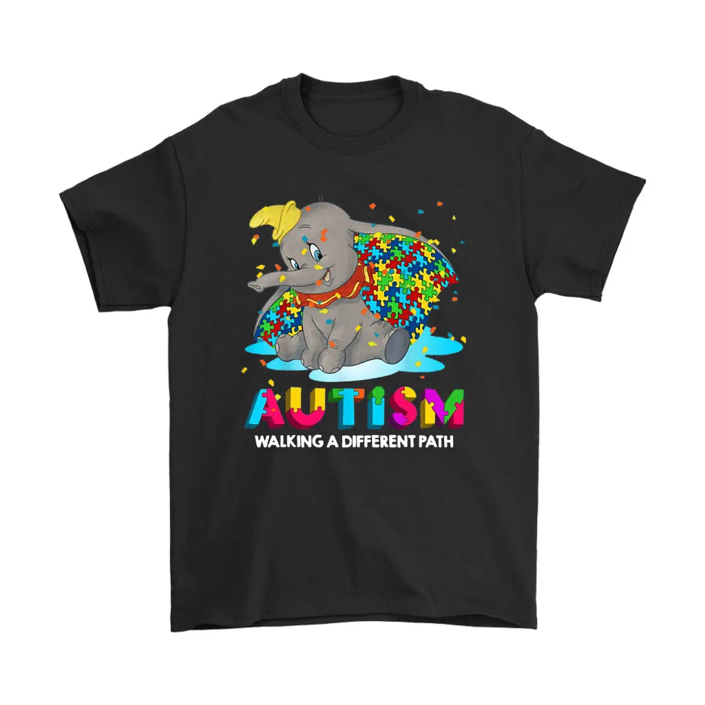 Autism Walking A Different Path Disney Dumbo Elephant Awareness Unisex T-Shirt, Hoodie, Sweatshirt