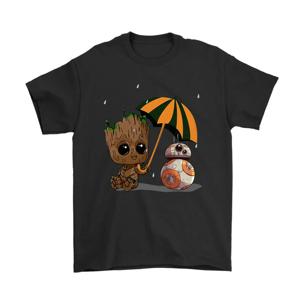 Baby Groot Cover Bb-8 From The Rain Be Kind Star Wars Unisex T-Shirt, Hoodie, Sweatshirt