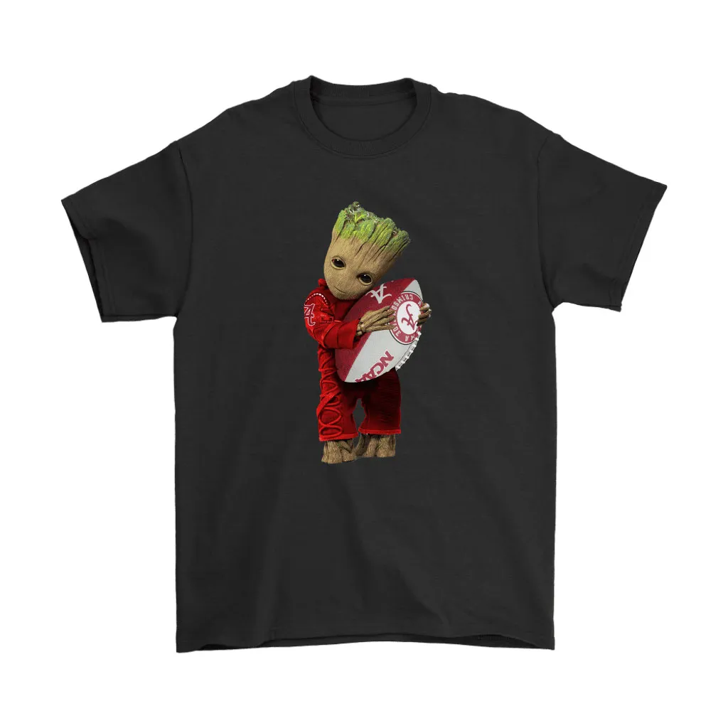 Baby Groot Hugs The Alabama Crimson Tide Football Ncaa Unisex T-Shirt, Hoodie, Sweatshirt