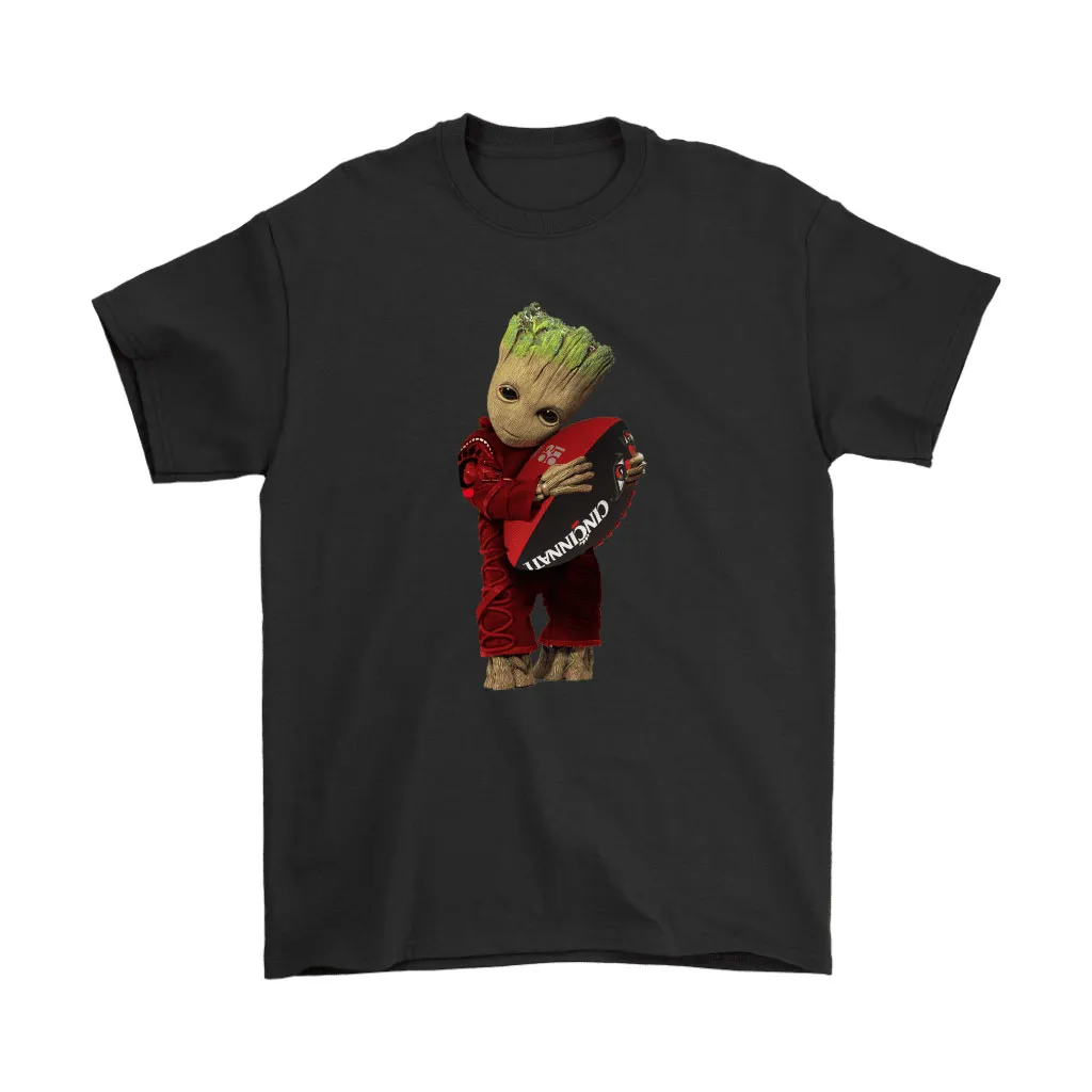 Baby Groot Hugs The Cincinnati Bearcats Football Ncaa Unisex T-Shirt, Hoodie, Sweatshirt