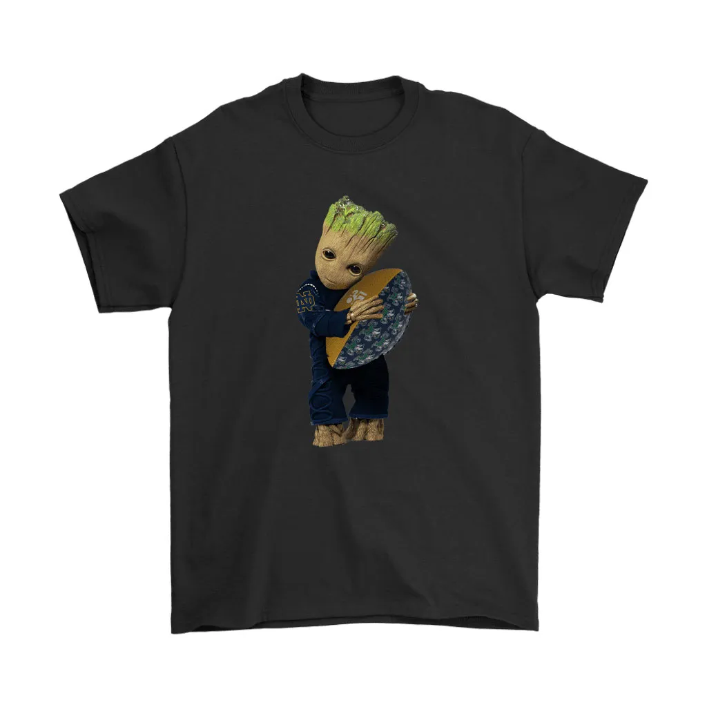 Baby Groot Hugs The Notre Dame Fighting Irish Football Ncaa Unisex T-Shirt, Hoodie, Sweatshirt