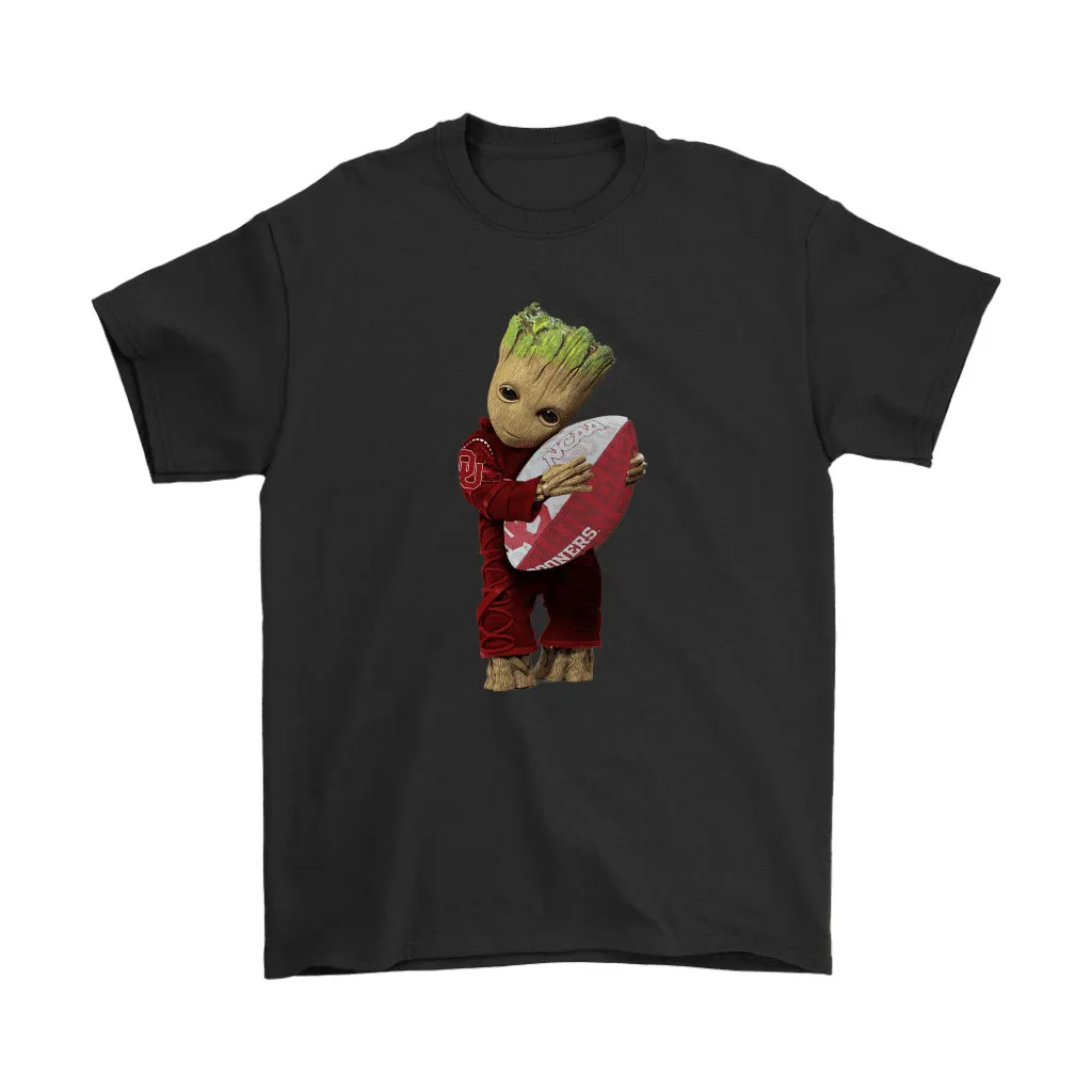 Baby Groot Hugs The Oklahoma Sooners Football Ncaa Unisex T-Shirt, Hoodie, Sweatshirt