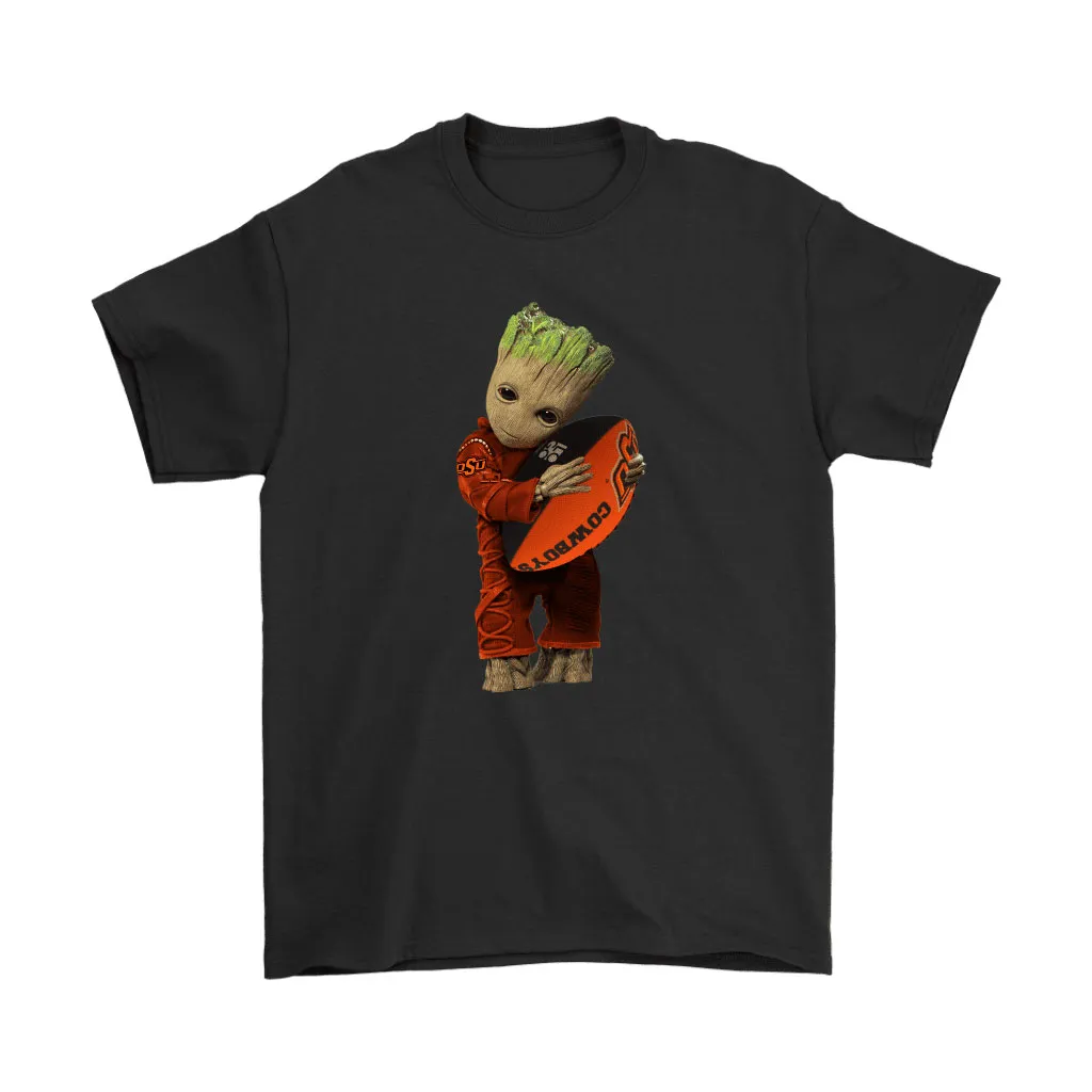 Baby Groot Hugs The Oklahoma State Cowboys Football Ncaa Unisex T-Shirt, Hoodie, Sweatshirt