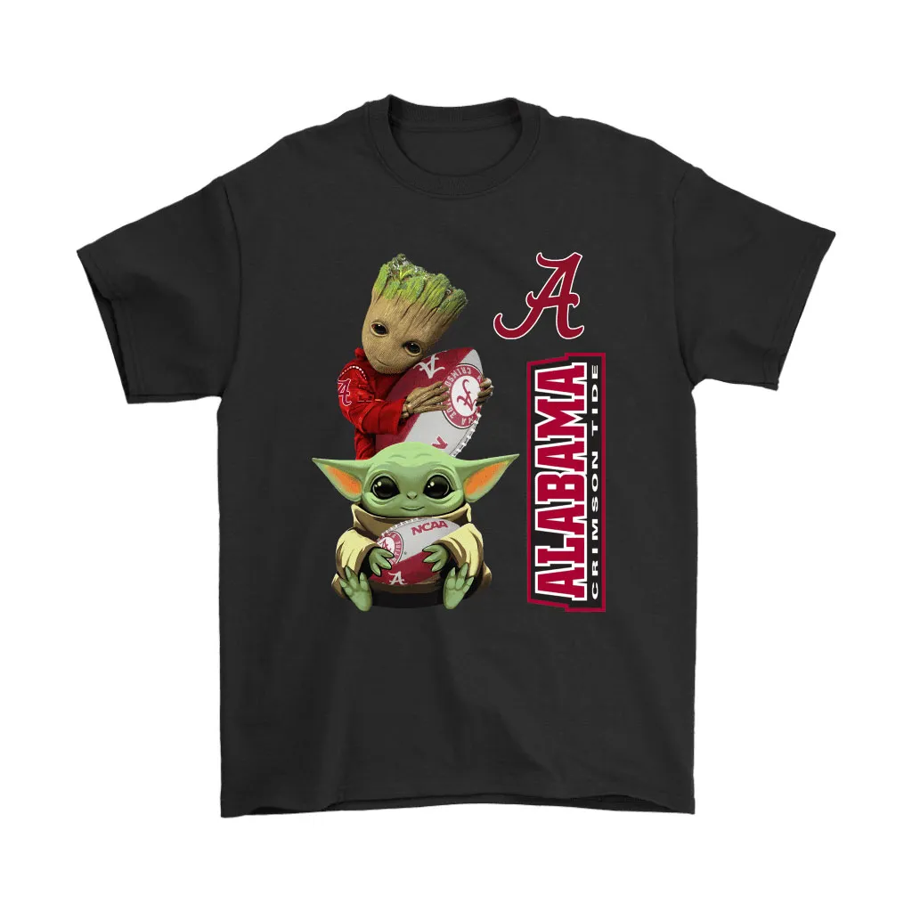 Baby Yoda And Groot Hug Alabama Crimson Tide Nacc Unisex T-Shirt, Hoodie, Sweatshirt