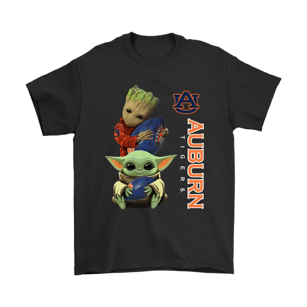 Baby Yoda And Groot Hug Auburn Tigers Nacc Unisex T-Shirt, Hoodie, Sweatshirt