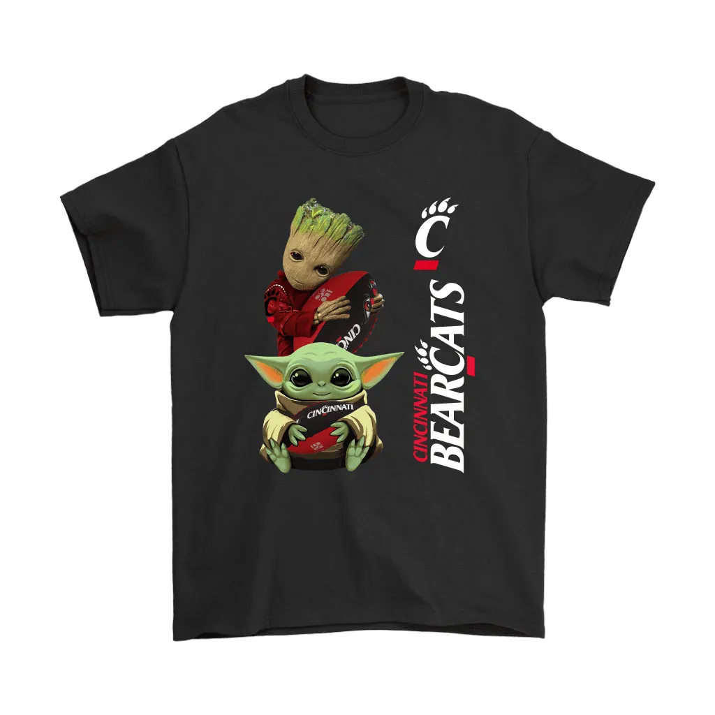 Baby Yoda And Groot Hug Cincinnati Bearcats Nacc Unisex T-Shirt, Hoodie, Sweatshirt