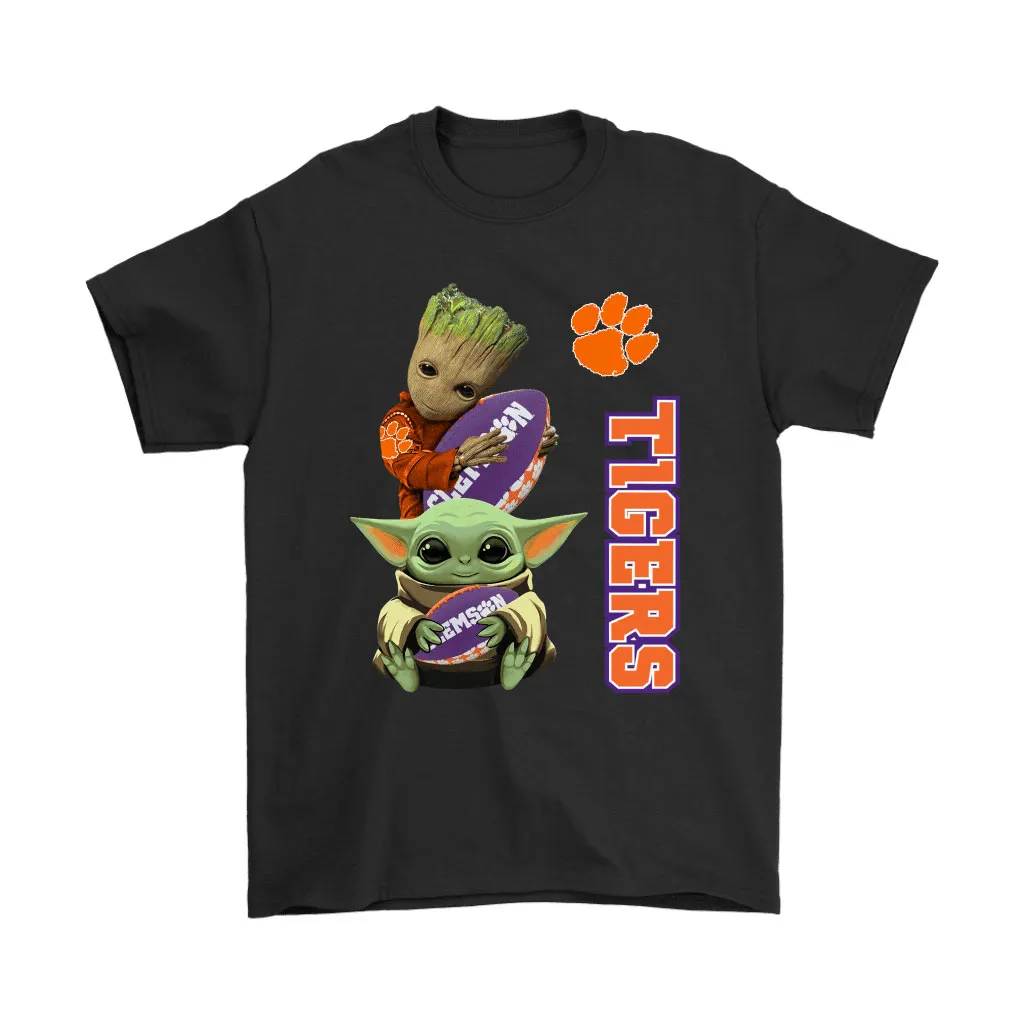 Baby Yoda And Groot Hug Clemson Tigers Nacc Unisex T-Shirt, Hoodie, Sweatshirt