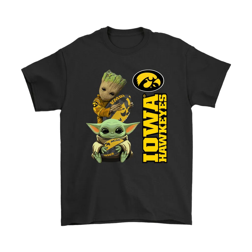 Baby Yoda And Groot Hug Iowa Hawkeyes Nacc Unisex T-Shirt, Hoodie, Sweatshirt