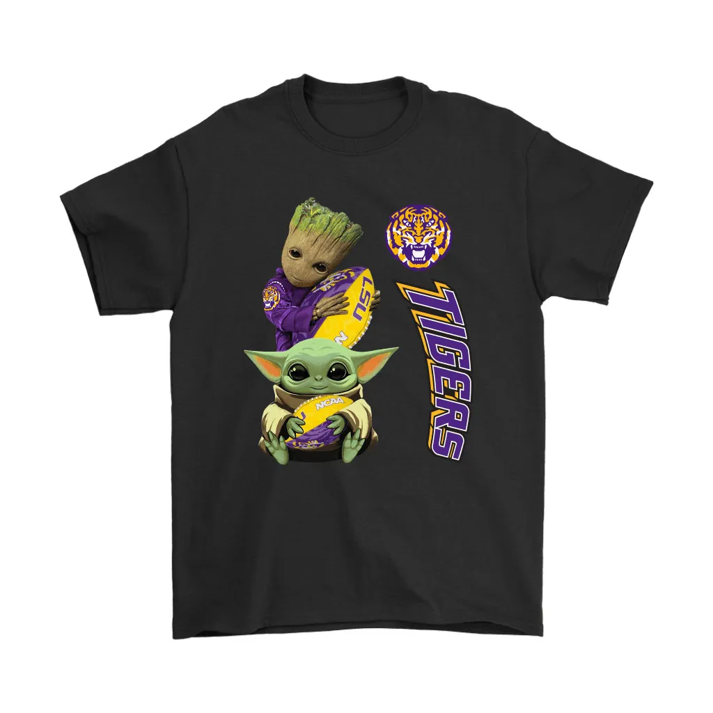 Baby Yoda And Groot Hug Lsu Tigers Nacc Unisex T-Shirt, Hoodie, Sweatshirt