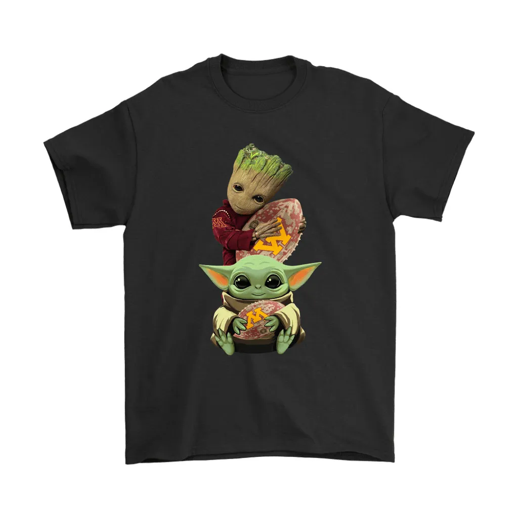 Baby Yoda And Groot Hug Minnesota Golden Gophers Nacc Unisex T-Shirt, Hoodie, Sweatshirt