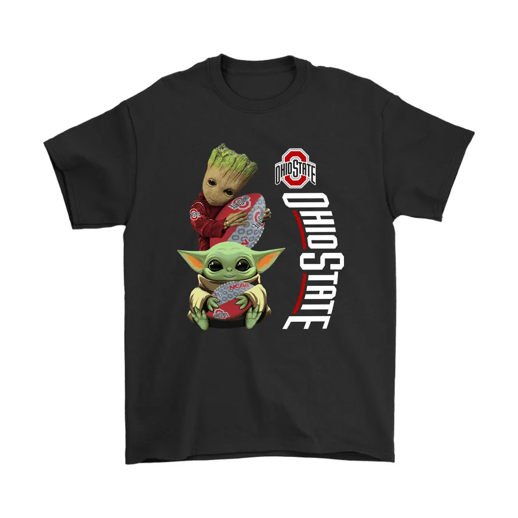 Baby Yoda And Groot Hug Ohio State Buckeyes Nacc Unisex T-Shirt, Hoodie, Sweatshirt