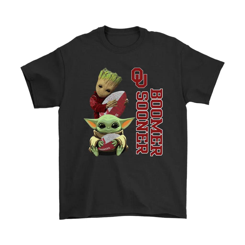 Baby Yoda And Groot Hug Oklahoma Sooners Nacc Unisex T-Shirt, Hoodie, Sweatshirt