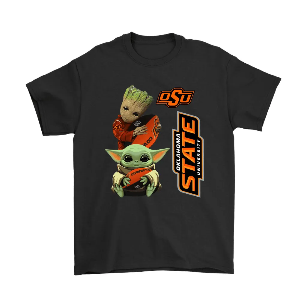 Baby Yoda And Groot Hug Oklahoma State Cowboys Nacc Unisex T-Shirt, Hoodie, Sweatshirt