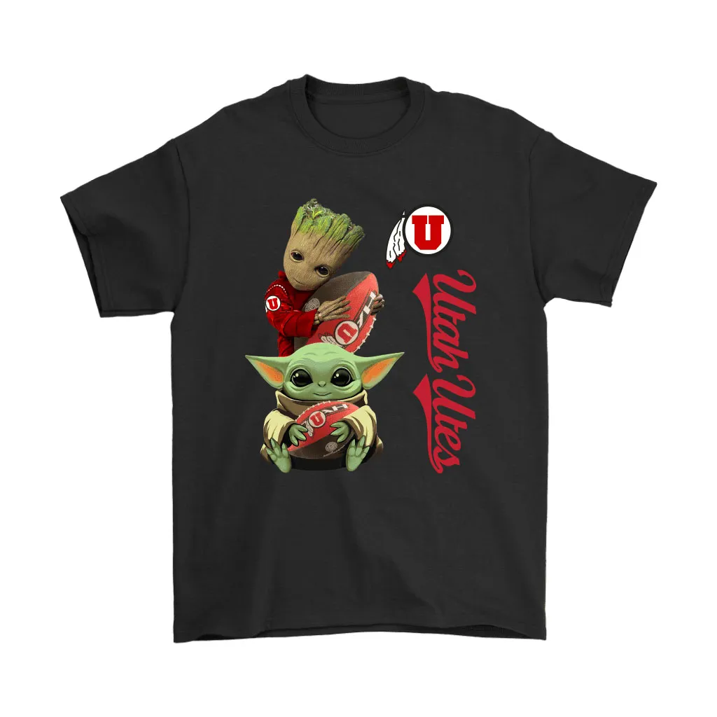 Baby Yoda And Groot Hug Utah Utes Nacc Unisex T-Shirt, Hoodie, Sweatshirt