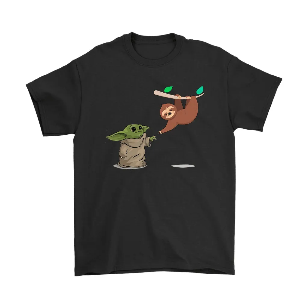 Baby Yoda And Sloth Touch Hands Unisex T-Shirt, Hoodie, Sweatshirt