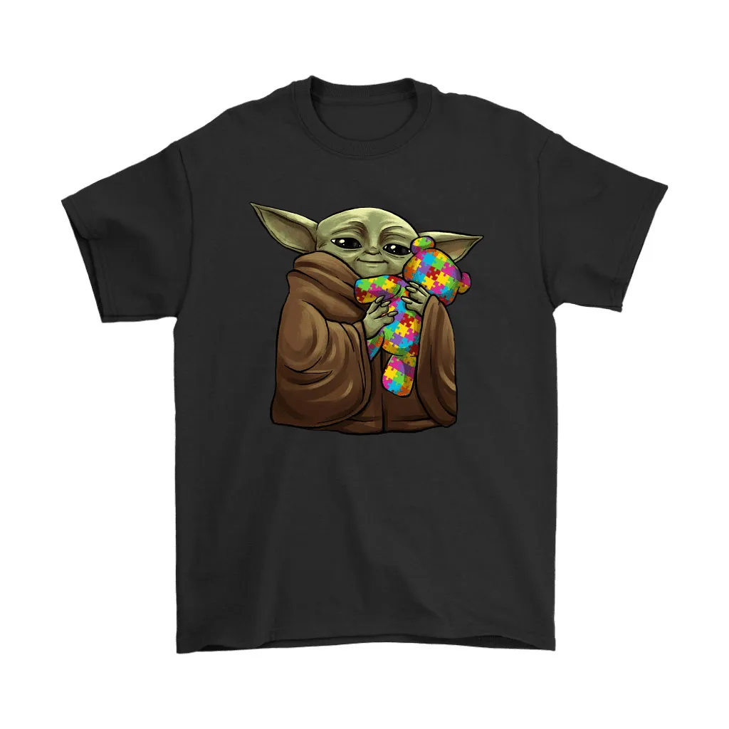 Baby Yoda Hugging Autism Awareness Teddy Bear Unisex T-Shirt, Hoodie, Sweatshirt