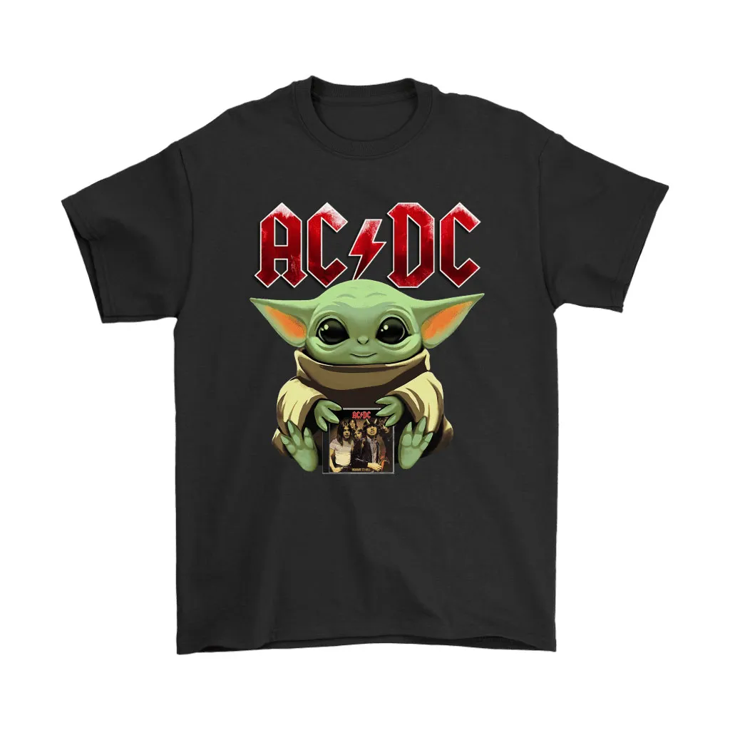 Baby Yoda Hugs Acdc Album Star Wars Unisex T-Shirt, Hoodie, Sweatshirt