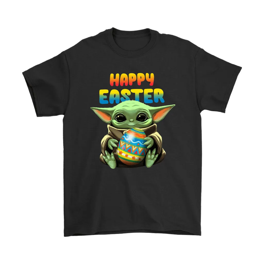 Baby Yoda Hugs Easter Egg Happy Easter Unisex T-Shirt, Hoodie, Sweatshirt