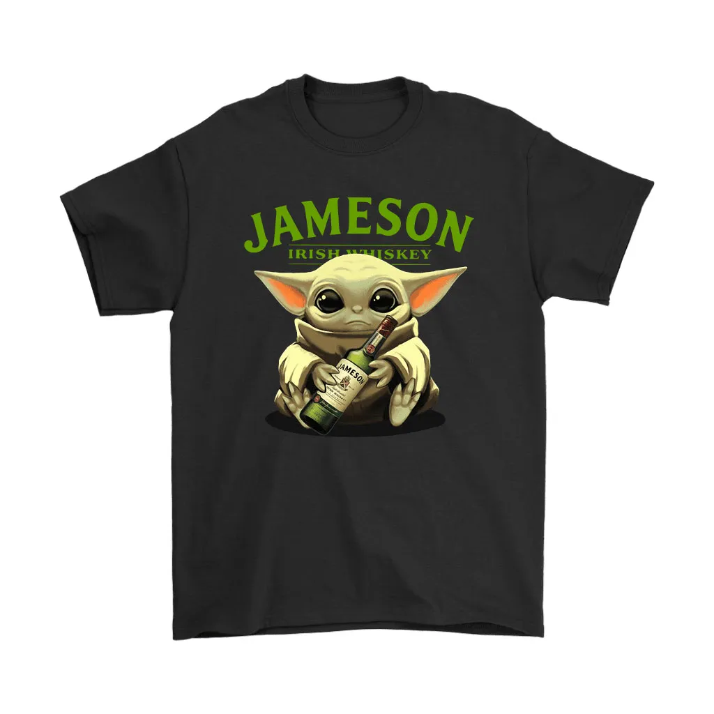 Baby Yoda Hugs Jameson Irish Whiskey Star Wars Unisex T-Shirt, Hoodie, Sweatshirt