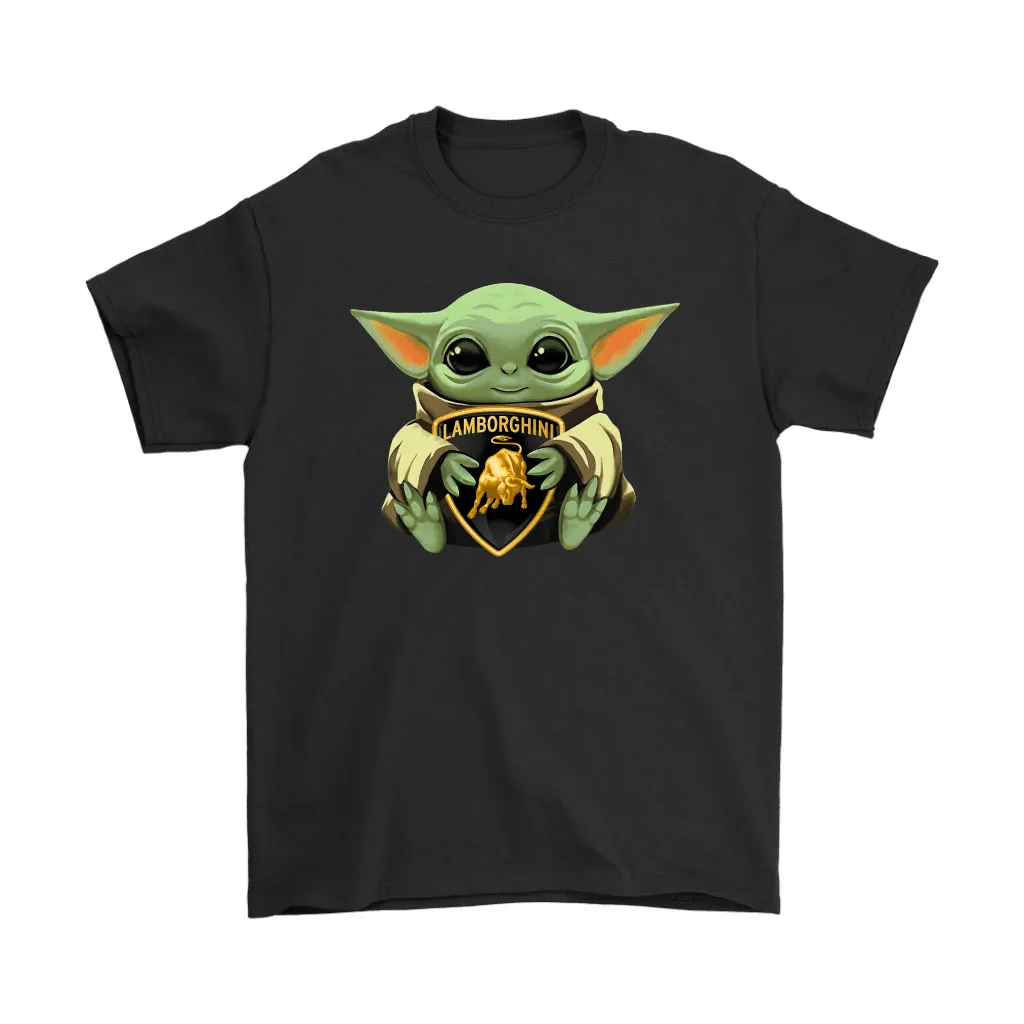 Baby Yoda Hugs Lamborghini Car Logo Star Wars Unisex T-Shirt, Hoodie, Sweatshirt