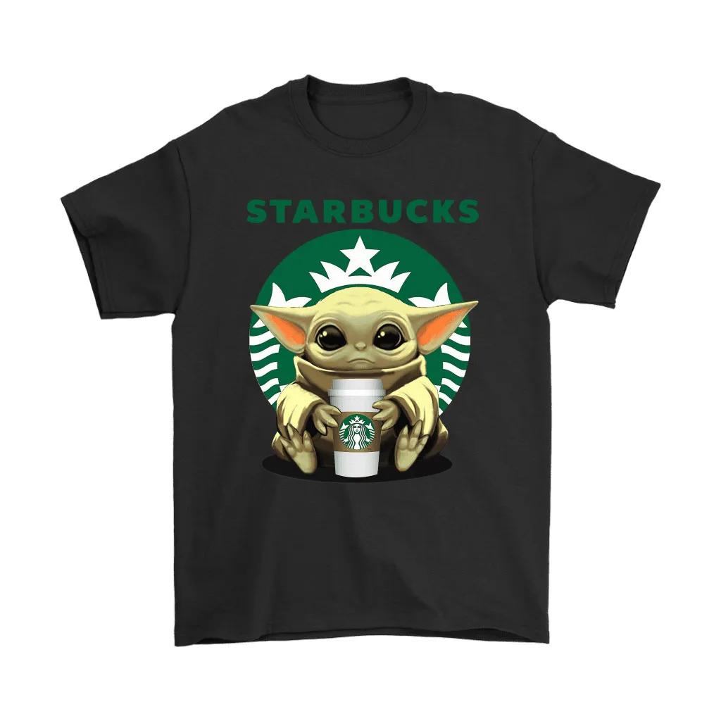 Baby Yoda Hugs Starbucks Cup Star Wars Unisex T-Shirt, Hoodie, Sweatshirt