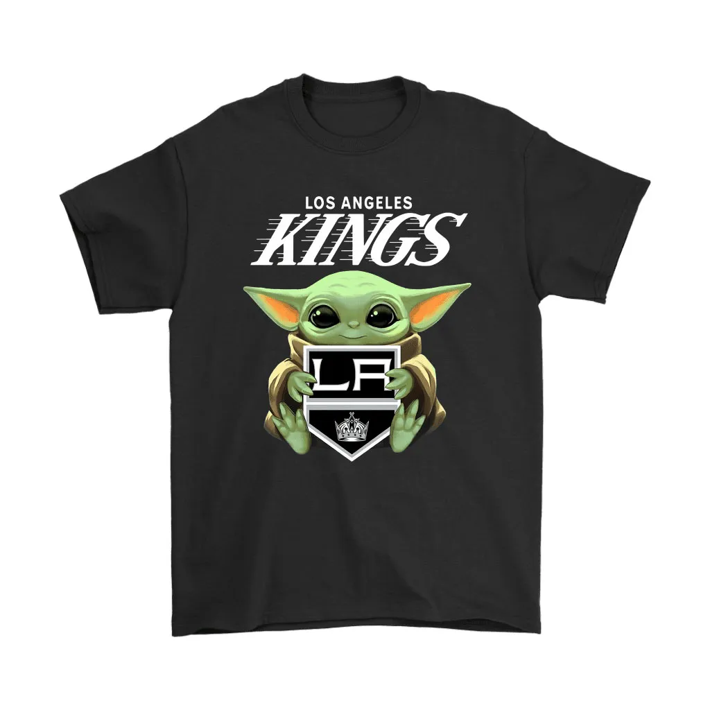 Baby Yoda Hugs The Los Angeles Kings Ice Hockey Unisex T-Shirt, Hoodie, Sweatshirt