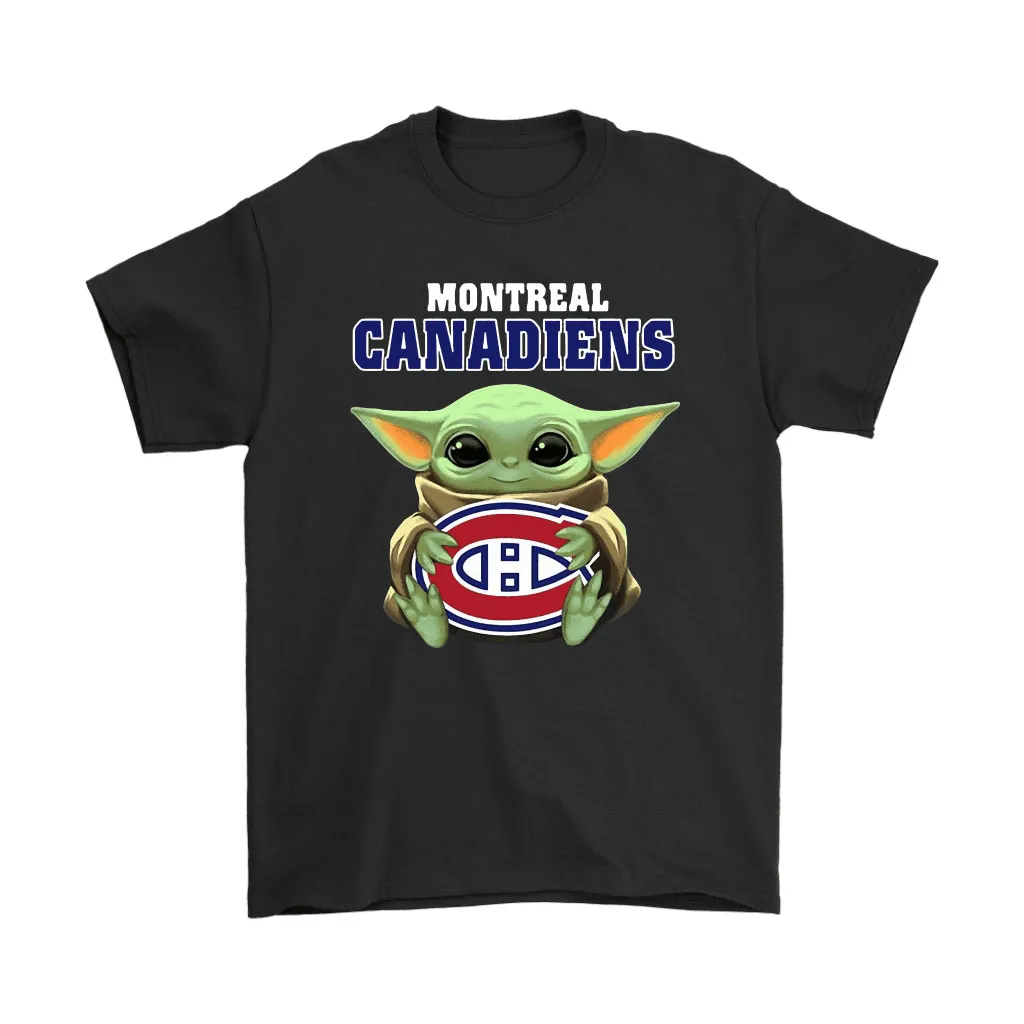 Baby Yoda Hugs The Montreal Canadiens Ice Hockey Unisex T-Shirt, Hoodie, Sweatshirt