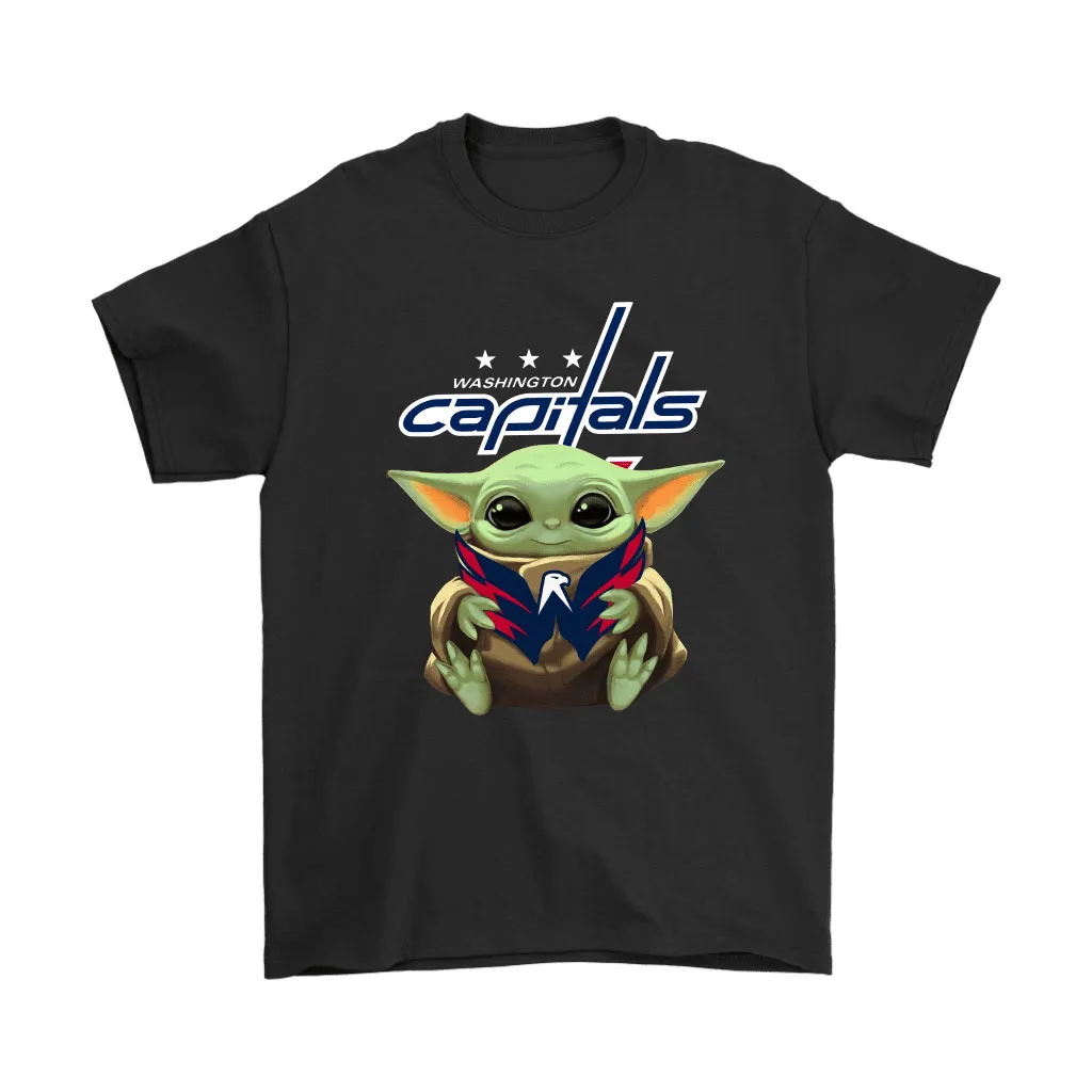 Baby Yoda Hugs The Washington Capitals Ice Hockey Unisex T-Shirt, Hoodie, Sweatshirt