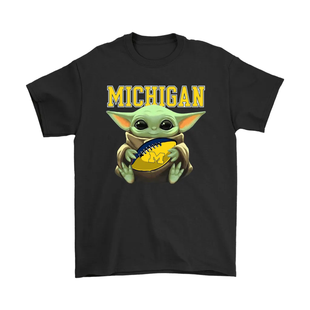 Baby Yoda Loves The Michigan Wolverines Star Wars Ncaa Unisex T-Shirt, Hoodie, Sweatshirt