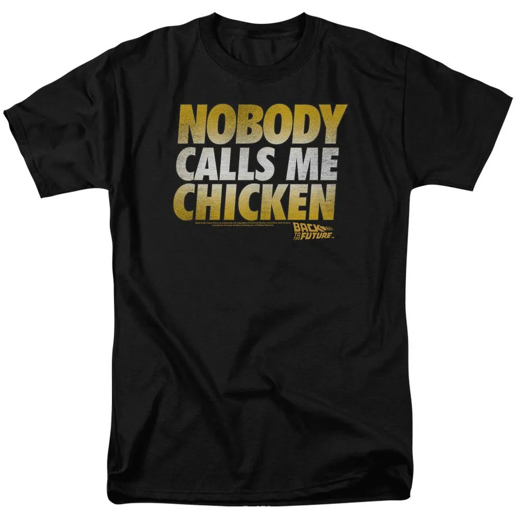 Back To The Future Chicken Mens T Shirt Black