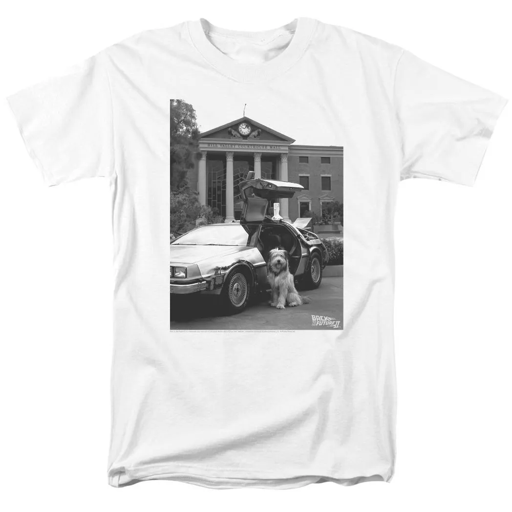 Back To The Future II Einstein Mens T Shirt White