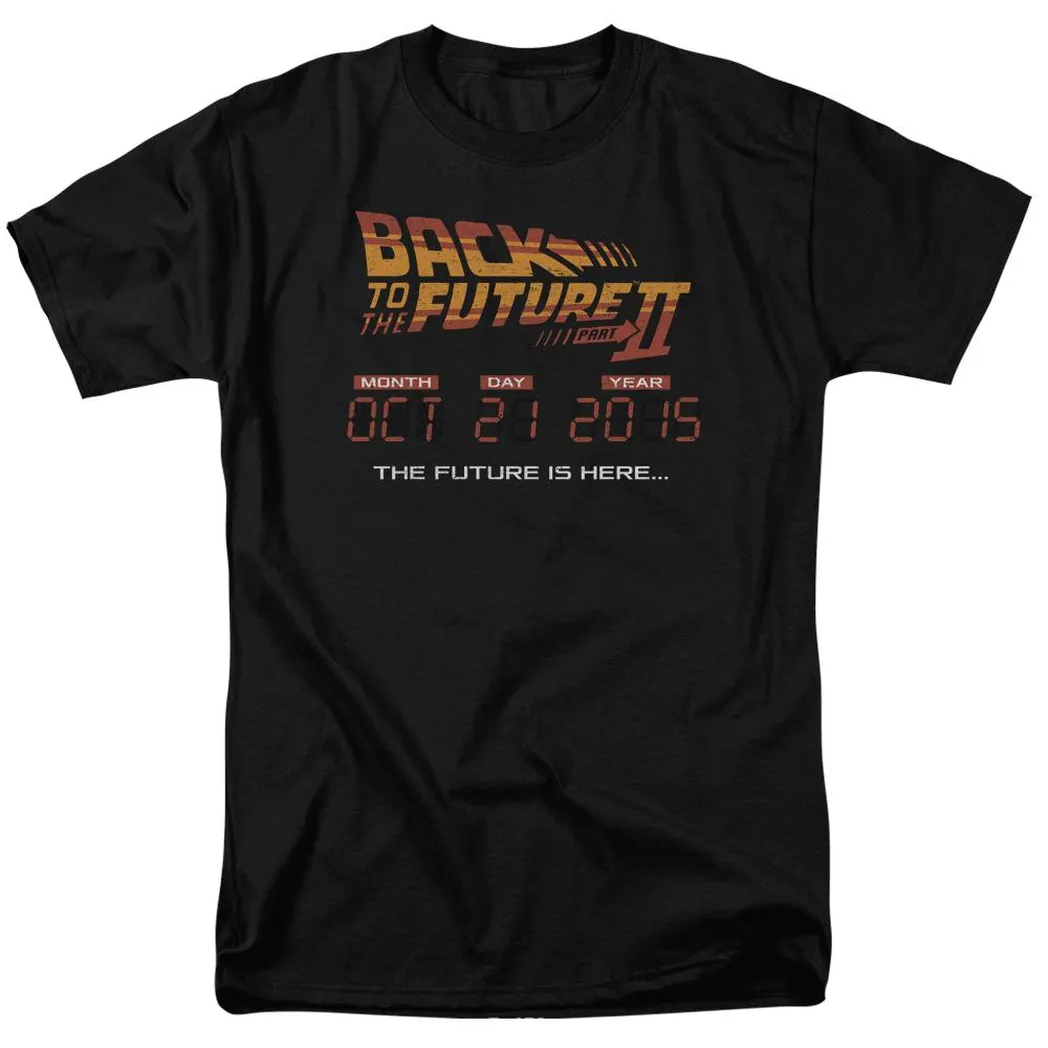 Back To The Future II Future Is Here Mens T Shirt Black