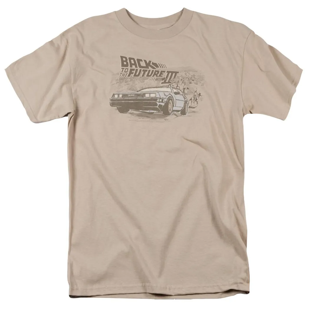 Back To The Future III Carboys and Indians Mens T Shirt Sand