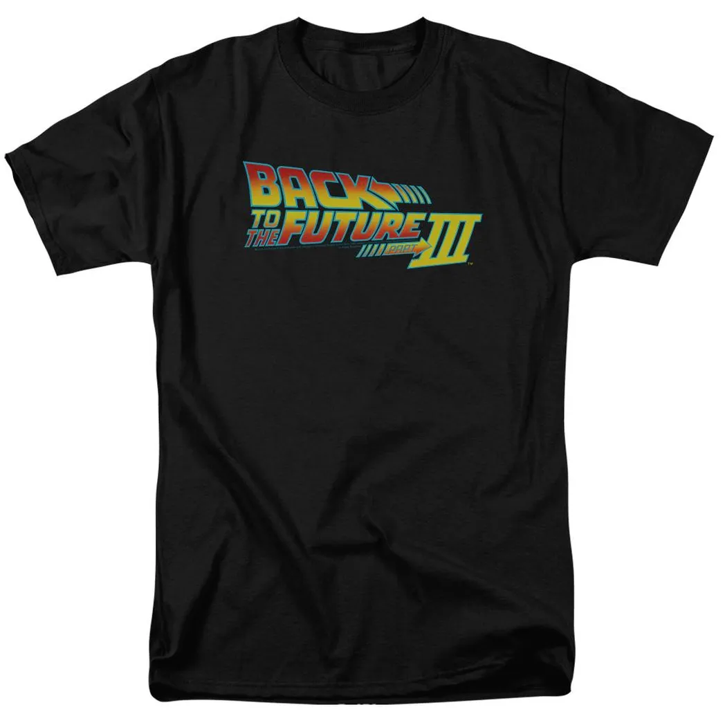 Back To The Future III Logo Mens T Shirt Black