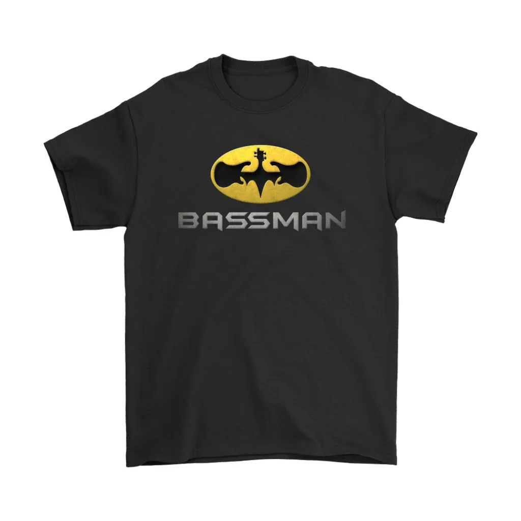 Bassman Batman Logo Funny Bass Guitar Unisex T-Shirt, Hoodie, Sweatshirt