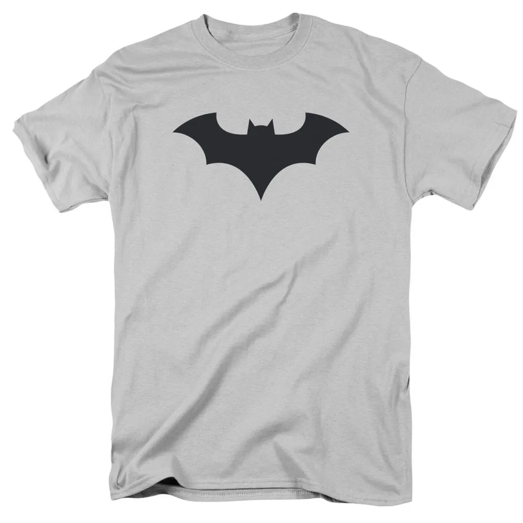 Batman 52 Title Logo Mens T Shirt Silver