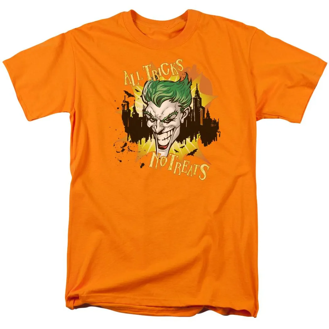 Batman All Tricks No Treats Mens T Shirt Orange