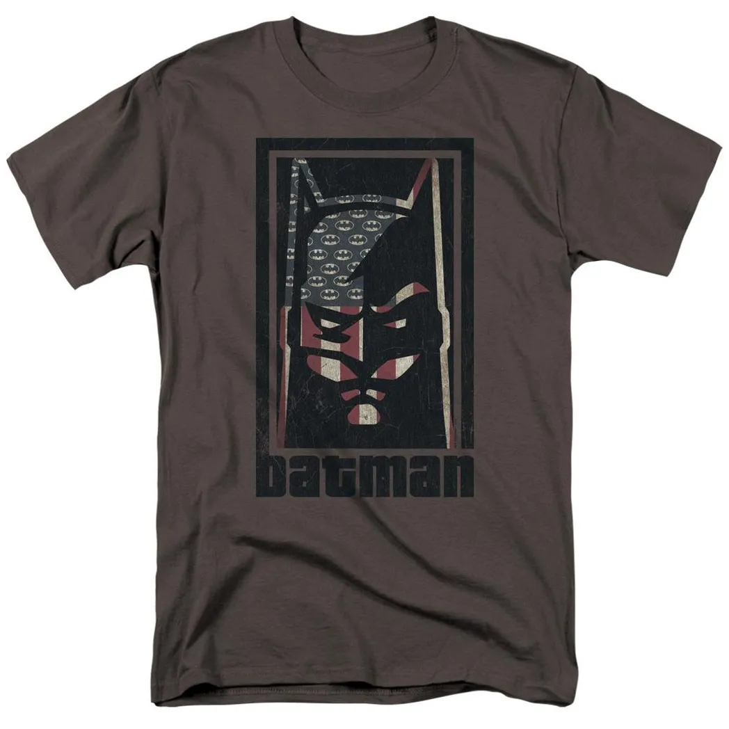 Batman American Batman Mens T Shirt Charcoal