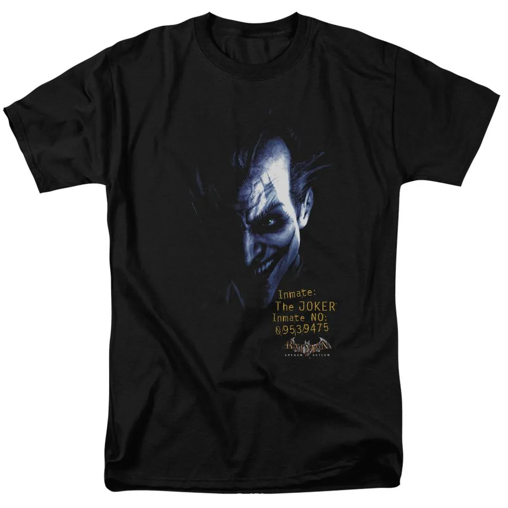 Batman Arkham Asylum Arkham Joker Mens T Shirt Black