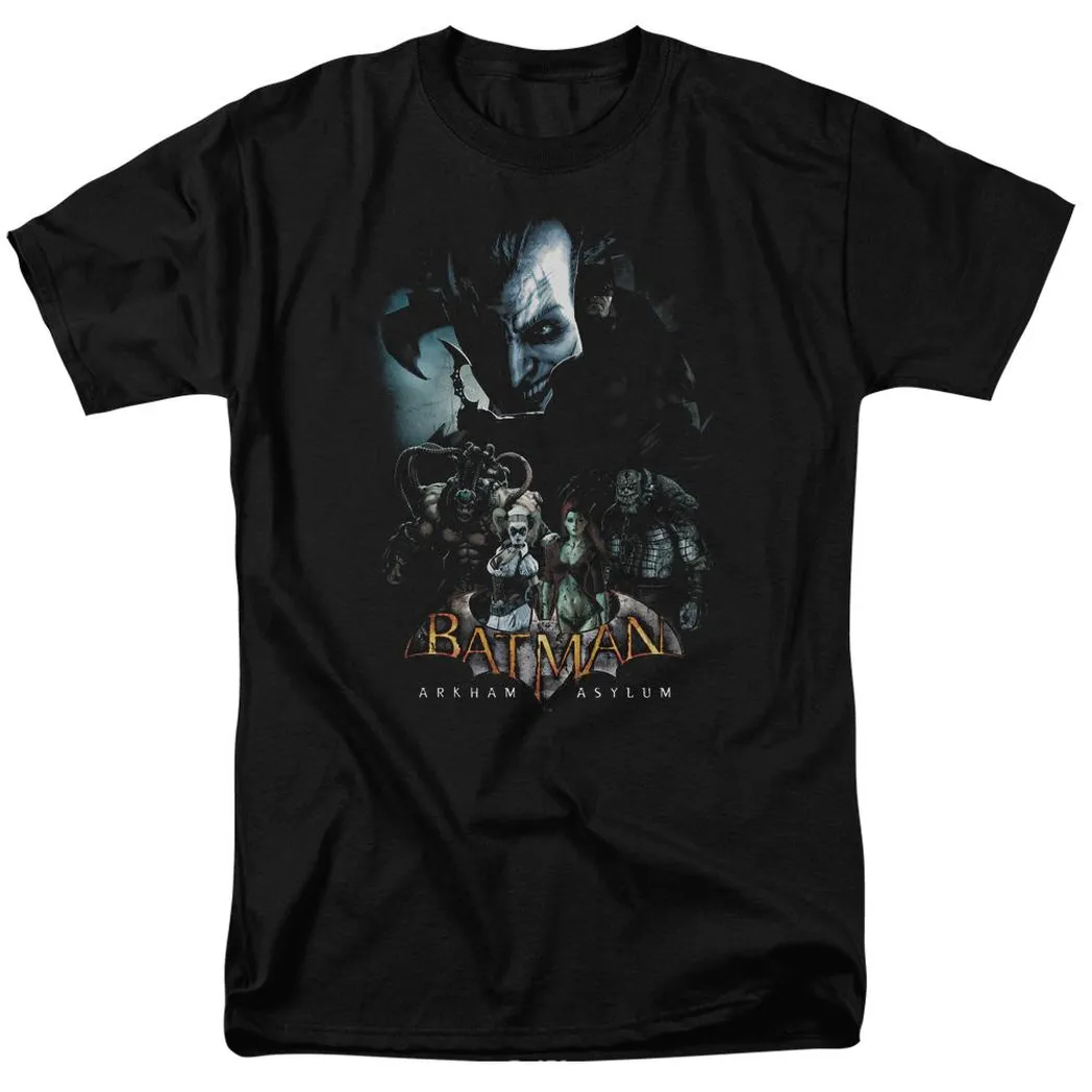 Batman Arkham Asylum Five Against One Mens T Shirt Black