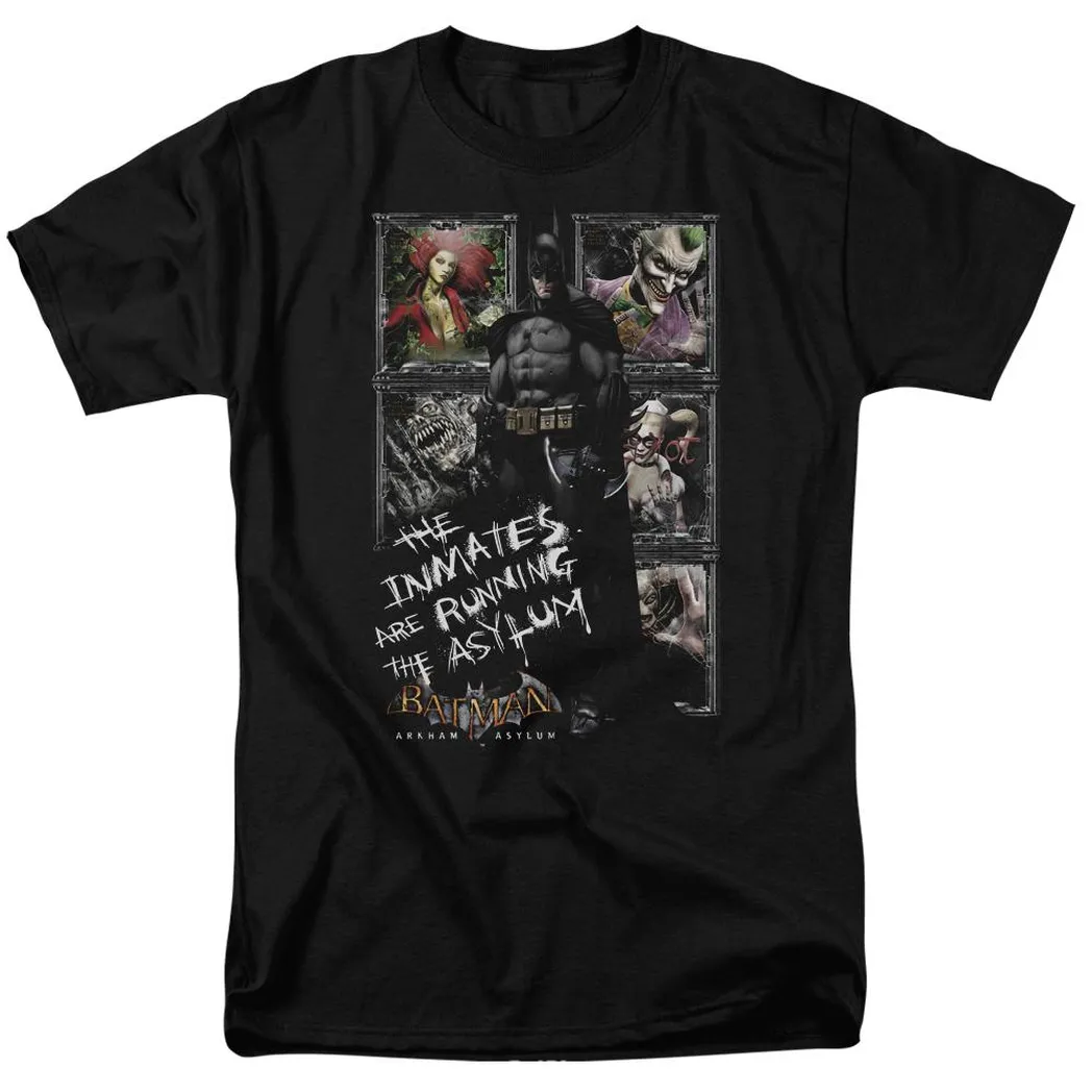 Batman Arkham Asylum Running The Asylum Mens T Shirt Black